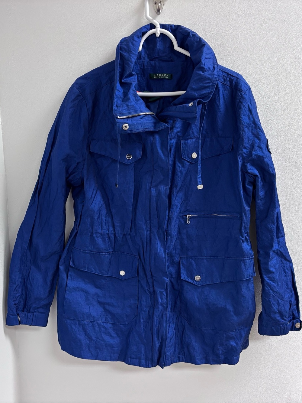 Lauren Ralph Lauren Blue Utility Anorak Jacket Women’s Large Lightweight Coat